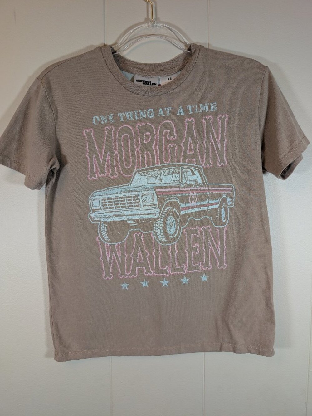 Morgan Wallen One Thing at a Time Truck Graphic T Shirt Taupe XS Country